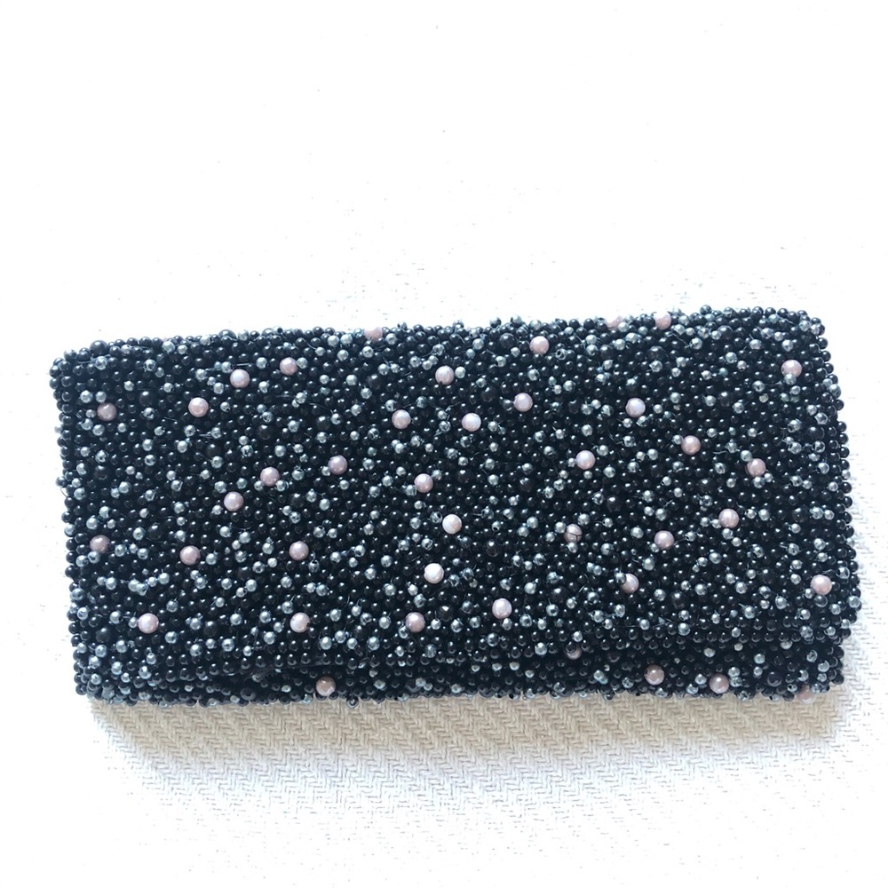 Aldo Black Beaded Bag